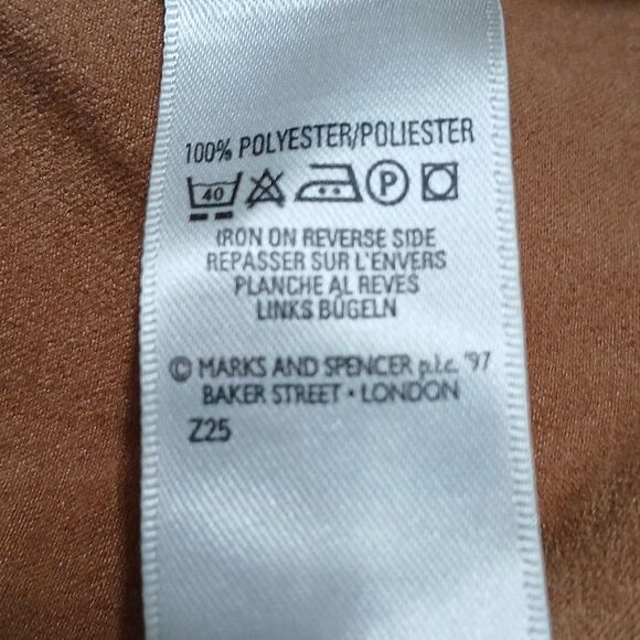 St Michael Marks & Spencer vintage soft button down camel casual shirt Sz 18 - Picture 7 of 7